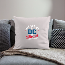 Load image into Gallery viewer, May See Me in DC at Homecoming Throw Pillow Cover 18” x 18” (2025) - light taupe