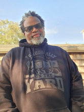Load image into Gallery viewer, BiSON — Periodically On The Yard Unisex Hoodie | Black-on-Black Edition