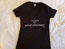Load image into Gallery viewer, Women's Vneck | Howard Homecoming Shoutout | (Smalls Size Text)