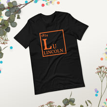 Load image into Gallery viewer, 1854 Lu Periodic Table Short-Sleeve Unisex T-Shirt (Black / Grey)