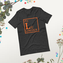 Load image into Gallery viewer, 1854 Lu Periodic Table Short - Sleeve Unisex T-Shirt (Black / Grey) - PMV763 LLC
