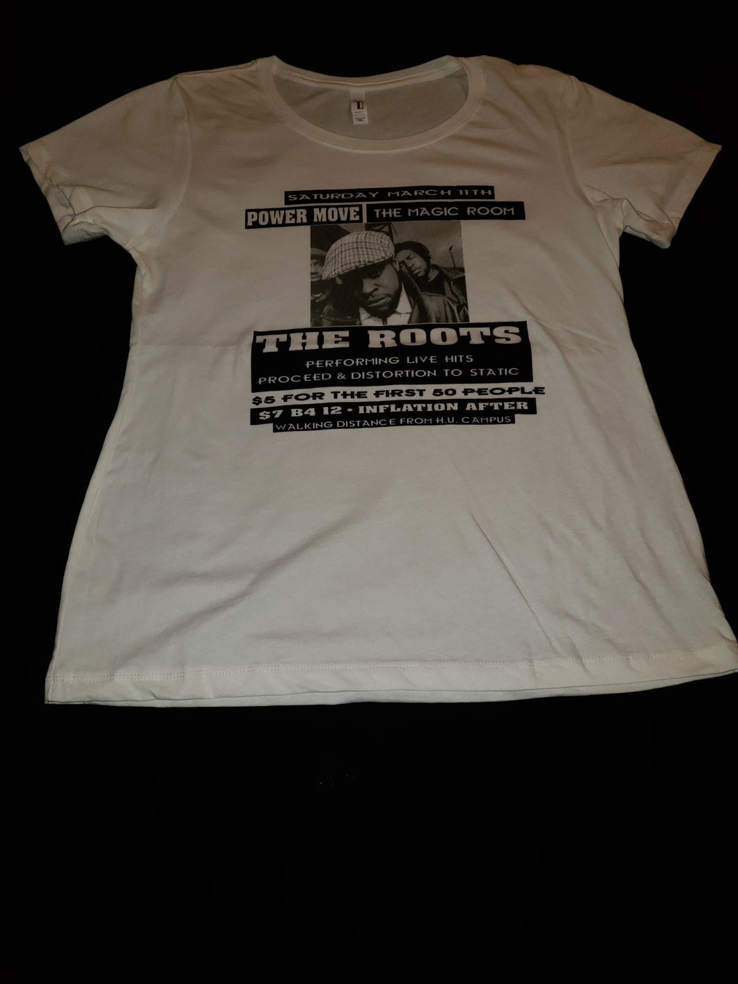 The Roots HU Concert Flyer Women's T-shirt (White)