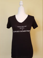 Load image into Gallery viewer, Women&#39;s Vneck | Howard Homecoming Shoutout | (Smalls Size Text)
