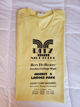 Load image into Gallery viewer, Women&#39;s V-neck Ritz Nightclub Sunday&#39;s College Night (Yellow)
