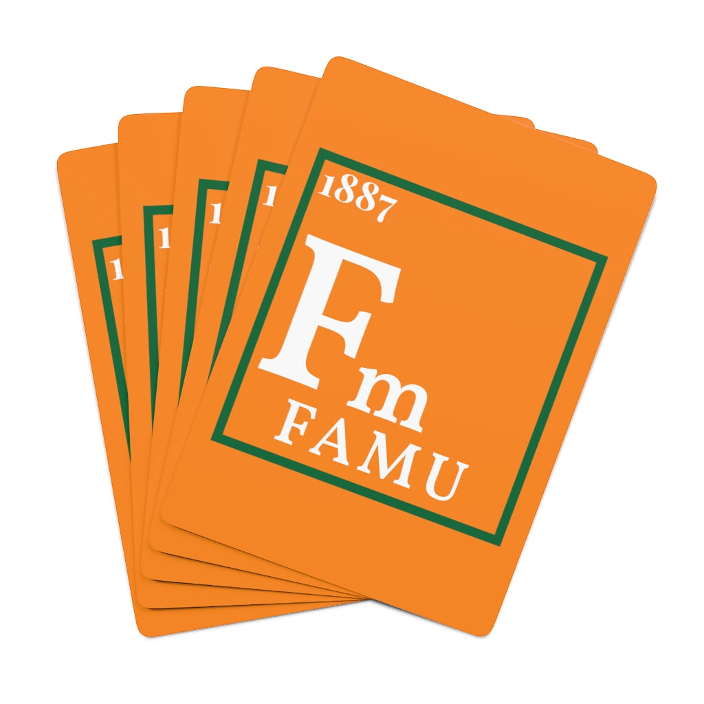 1887 Fm Periodic Table Poker Cards (Orange)