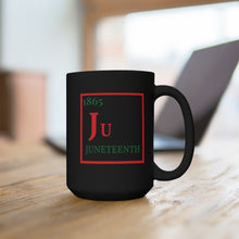 Load image into Gallery viewer, 1865 Juneteenth Periodic Table Black Mug (150z)
