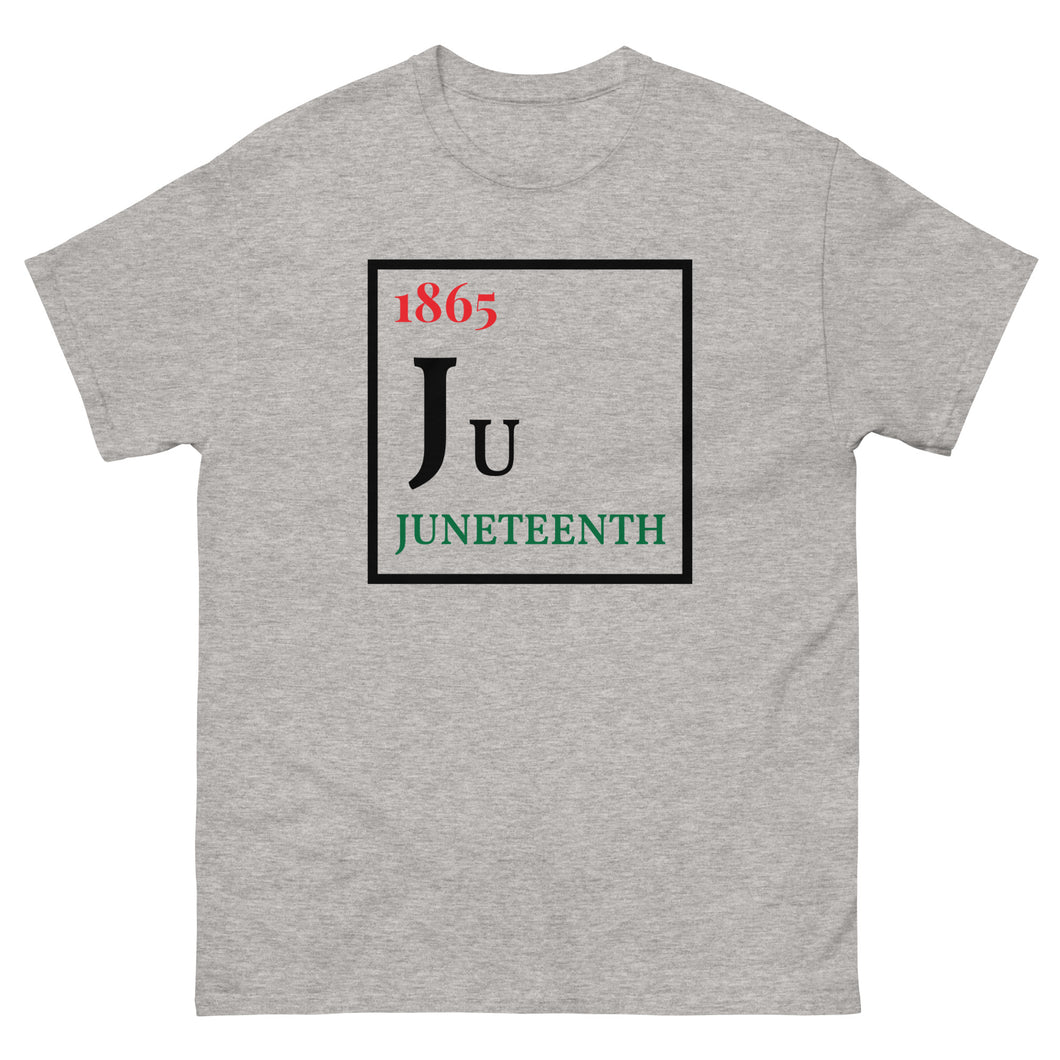 Men's 1865 Juneteenth Periodic Table T-shirt (White & Grey)