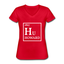 Load image into Gallery viewer, 1867 Hu Periodic Table Women&#39;s V-Neck T-Shirt - red
