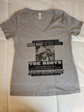 Load image into Gallery viewer, The Roots HU Concert Flyer Women's V - neck (Grey) - PMV763 LLC
