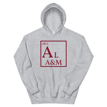 Load image into Gallery viewer, 1875 Al A&amp;M Periodic Table Unisex Hoodie
