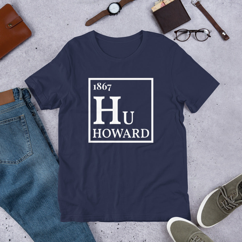 1867 Hu Periodic Table Short Sleeve T-shirt Unisex (Navy)