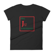 Load image into Gallery viewer, Women&#39;s 1865 Juneteenth Periodic Table short sleeve t-shirt
