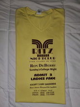 Load image into Gallery viewer, Women's V - neck Ritz Nightclub Sunday's College Night (Yellow) - PMV763 LLC
