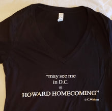 Load image into Gallery viewer, Women's Vneck | Howard Homecoming Shoutout | (Smalls Size Text) - PMV763 LLC
